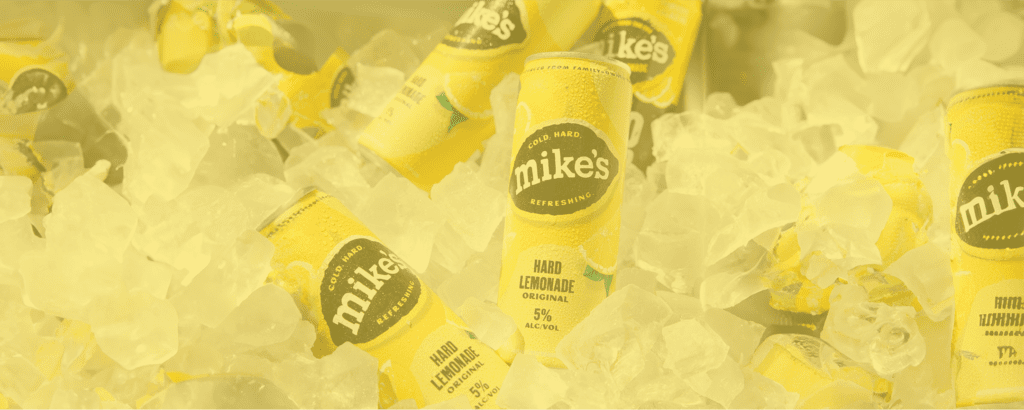 Mike's Hard Original Lemonade, yellow desktop cross banner