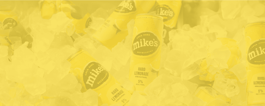 Mike's Hard Original Lemonade, yellow desktop cross banner